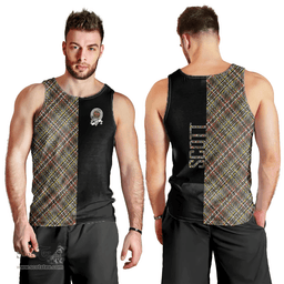 Scottish Scott Green Weathered Clan Tartan Men Tank Top - Half of Me Style Scottish Plaid Tartan Plaid