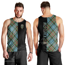 Scottish Walkinshaw Clan Tartan Men Tank Top - Half of Me Style Scottish Plaid Tartan Plaid