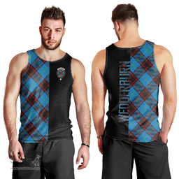 Scottish Wedderburn Clan Tartan Men Tank Top - Half of Me Style Scottish Plaid Tartan Plaid