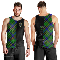 Scottish Rollo Modern Clan Tartan Men Tank Top - Half of Me Style Scottish Plaid Tartan Plaid