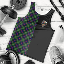 Scottish Sutherland Modern Clan Tartan Men Tank Top - Half of Me Style Scottish Plaid Tartan Plaid