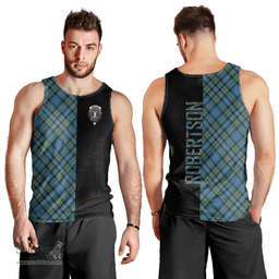 Scottish Robertson Hunting Ancient Clan Tartan Men Tank Top - Half of Me Style Scottish Plaid Tartan Plaid