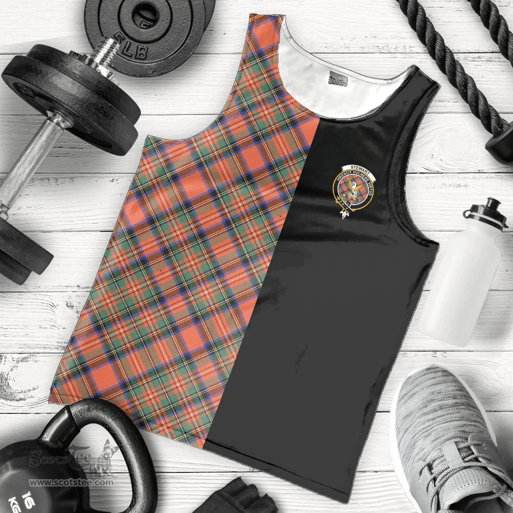 Scottish Stewart Royal Ancient Clan Tartan Men Tank Top - Half of Me Style Scottish Plaid Tartan Plaid