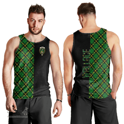 Scottish Wallace Hunting Green Clan Tartan Men Tank Top - Half of Me Style Scottish Plaid Tartan Plaid