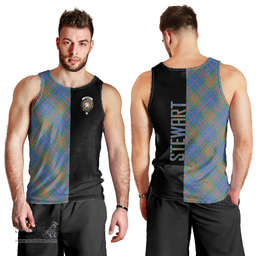 Scottish Stewart of Appin Hunting Ancient Clan Tartan Men Tank Top - Half of Me Style Scottish Plaid Tartan Plaid