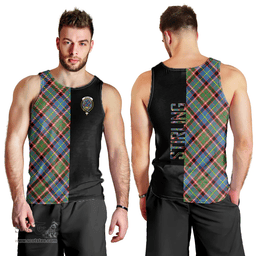 Scottish Stirling Bannockburn Clan Tartan Men Tank Top - Half of Me Style Scottish Plaid Tartan Plaid