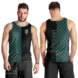 Scottish Urquhart Broad Red Ancient Clan Tartan Men Tank Top - Half of Me Style Scottish Plaid Tartan Plaid