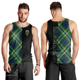 Scottish Spottiswood Clan Tartan Men Tank Top - Half of Me Style Scottish Plaid Tartan Plaid