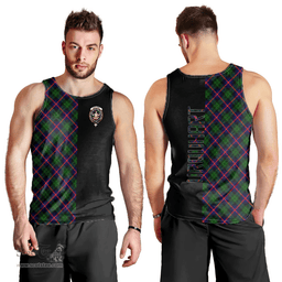 Scottish Urquhart Modern Clan Tartan Men Tank Top - Half of Me Style Scottish Plaid Tartan Plaid