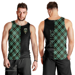 Scottish Wallace Hunting Ancient Clan Tartan Men Tank Top - Half of Me Style Scottish Plaid Tartan Plaid