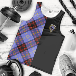 Scottish Rutherford Clan Tartan Men Tank Top - Half of Me Style Scottish Plaid Tartan Plaid
