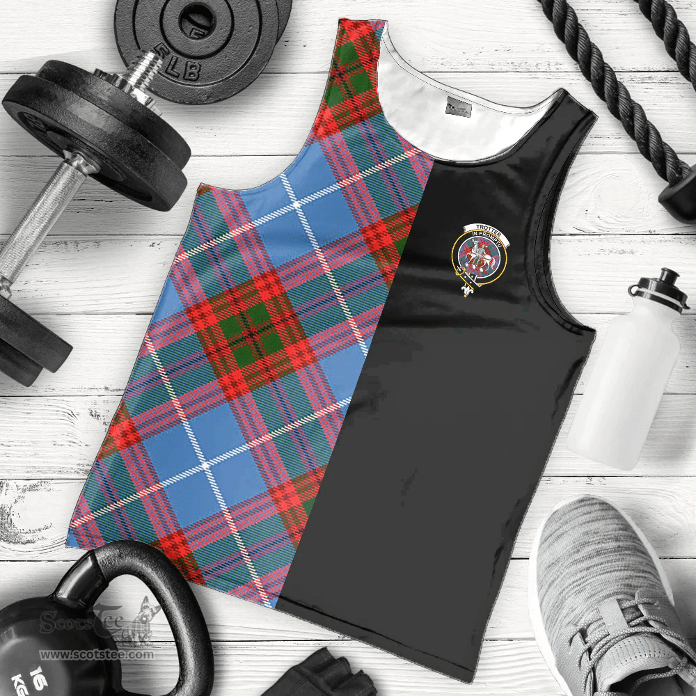 Scottish Trotter Clan Tartan Men Tank Top - Half of Me Style Scottish Plaid Tartan Plaid