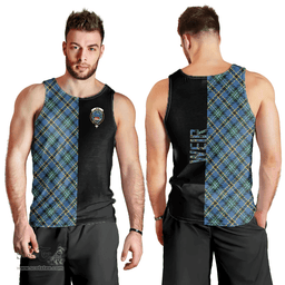 Scottish Weir Ancient Clan Tartan Men Tank Top - Half of Me Style Scottish Plaid Tartan Plaid
