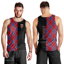 Scottish Wishart Dress Clan Tartan Men Tank Top - Half of Me Style Scottish Plaid Tartan Plaid