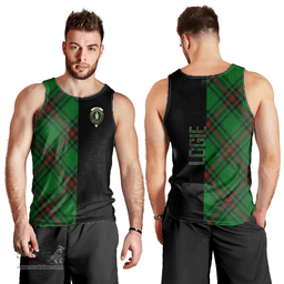 Scottish Logie Clan Tartan Men Tank Top - Half of Me Style Scottish Plaid Tartan Plaid