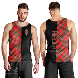 Scottish Macbain Clan Tartan Men Tank Top - Half of Me Style Scottish Plaid Tartan Plaid