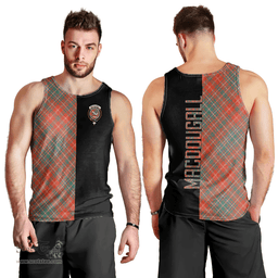 Scottish MacDougall Ancient Clan Tartan Men Tank Top - Half of Me Style Scottish Plaid Tartan Plaid