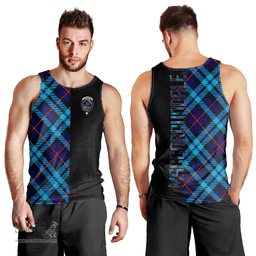 Scottish MacCorquodale Clan Tartan Men Tank Top - Half of Me Style Scottish Plaid Tartan Plaid