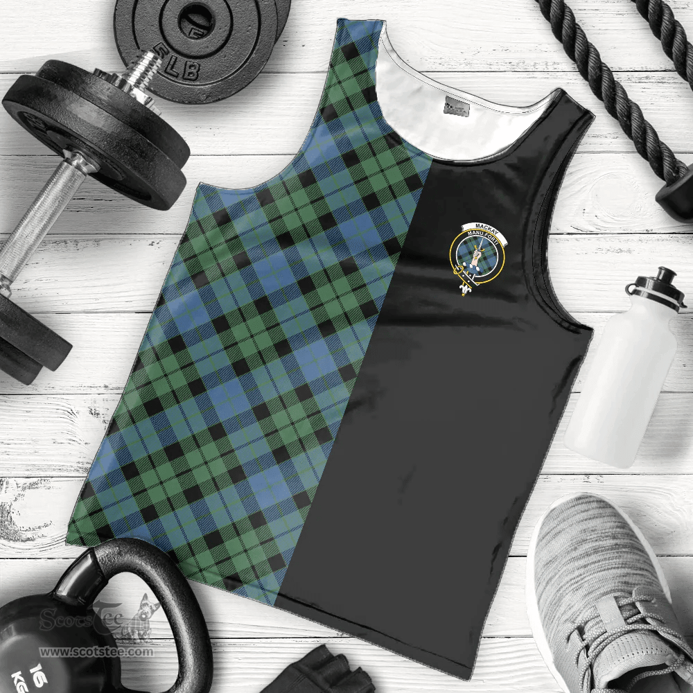 Scottish MacKay Ancient Clan Tartan Men Tank Top - Half of Me Style Scottish Plaid Tartan Plaid