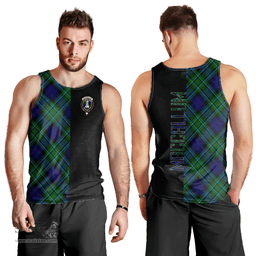 Scottish MacCallum Modern Clan Tartan Men Tank Top - Half of Me Style Scottish Plaid Tartan Plaid