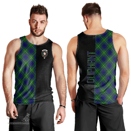 Scottish Oliphant Modern Clan Tartan Men Tank Top - Half of Me Style Scottish Plaid Tartan Plaid