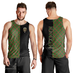 Scottish MacKinnon Hunting Modern Clan Tartan Men Tank Top - Half of Me Style Scottish Plaid Tartan Plaid