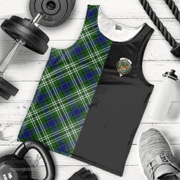 Scottish Mow Clan Tartan Men Tank Top - Half of Me Style Scottish Plaid Tartan Plaid