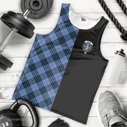 Scottish MacKay Blue Clan Tartan Men Tank Top - Half of Me Style Scottish Plaid Tartan Plaid