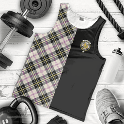 Scottish MacPherson Dress Ancient Clan Tartan Men Tank Top - Half of Me Style Scottish Plaid Tartan Plaid