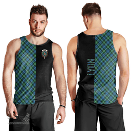 Scottish Lyon Clan Tartan Men Tank Top - Half of Me Style Scottish Plaid Tartan Plaid