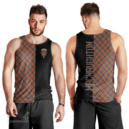 Scottish MacNaughton Ancient Clan Tartan Men Tank Top - Half of Me Style Scottish Plaid Tartan Plaid