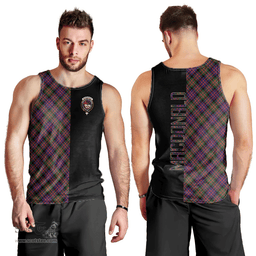 Scottish MacDonald Modern Clan Tartan Men Tank Top - Half of Me Style Scottish Plaid Tartan Plaid