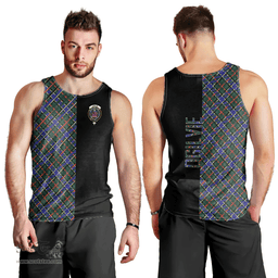 Scottish Ogilvie Hunting Modern Clan Tartan Men Tank Top - Half of Me Style Scottish Plaid Tartan Plaid