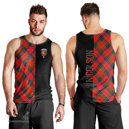 Scottish Nicolson Modern Clan Tartan Men Tank Top - Half of Me Style Scottish Plaid Tartan Plaid