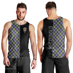 Scottish MacDonald Ancient Clan Tartan Men Tank Top - Half of Me Style Scottish Plaid Tartan Plaid