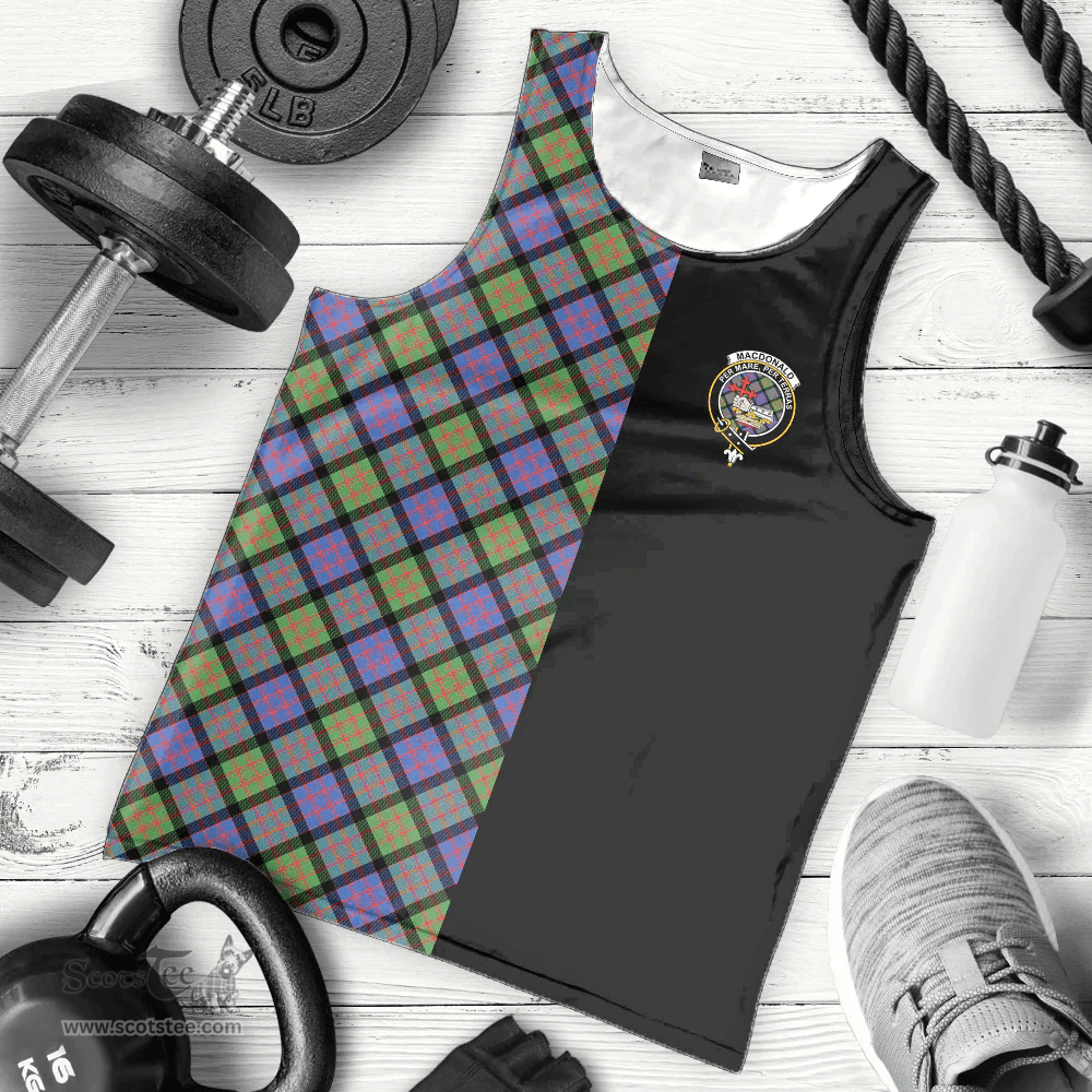 Scottish MacDonald Ancient Clan Tartan Men Tank Top - Half of Me Style Scottish Plaid Tartan Plaid