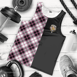 Scottish MacPherson Hunting Modern Clan Tartan Men Tank Top - Half of Me Style Scottish Plaid Tartan Plaid
