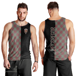 Scottish MacGregor Hunting Ancient Clan Tartan Men Tank Top - Half of Me Style Scottish Plaid Tartan Plaid