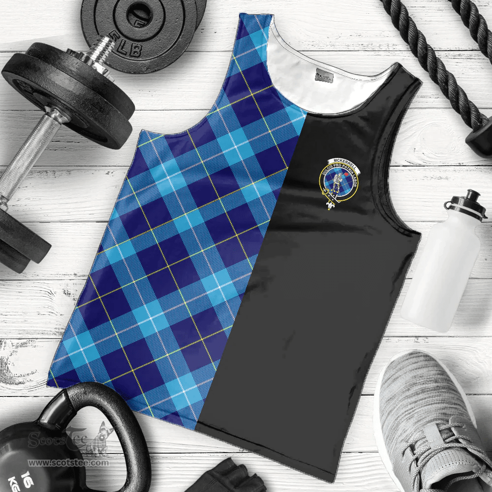 Scottish McKerrell Clan Tartan Men Tank Top - Half of Me Style Scottish Plaid Tartan Plaid