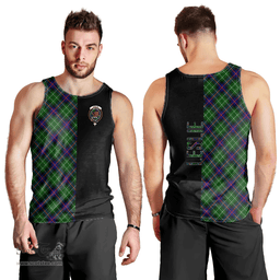 Scottish Leslie Hunting Clan Tartan Men Tank Top - Half of Me Style Scottish Plaid Tartan Plaid