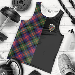 Scottish MacLennan Clan Tartan Men Tank Top - Half of Me Style Scottish Plaid Tartan Plaid