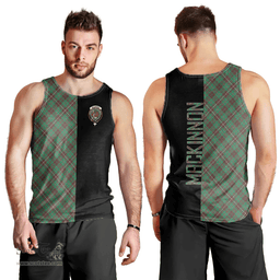 Scottish MacKinnon Hunting Ancient Clan Tartan Men Tank Top - Half of Me Style Scottish Plaid Tartan Plaid