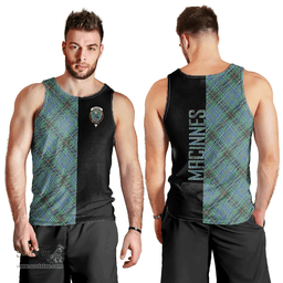 Scottish MacInnes Ancient Clan Tartan Men Tank Top - Half of Me Style Scottish Plaid Tartan Plaid