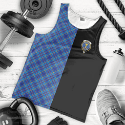 Scottish Mercer Modern Clan Tartan Men Tank Top - Half of Me Style Scottish Plaid Tartan Plaid