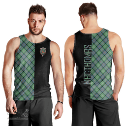Scottish MacThomas Ancient Clan Tartan Men Tank Top - Half of Me Style Scottish Plaid Tartan Plaid