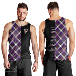 Scottish MacDonald Dress Modern Clan Tartan Men Tank Top - Half of Me Style Scottish Plaid Tartan Plaid