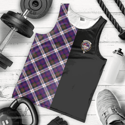 Scottish MacDonald Dress Modern Clan Tartan Men Tank Top - Half of Me Style Scottish Plaid Tartan Plaid