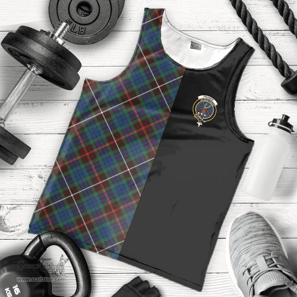 Scottish Fraser Hunting Ancient Clan Tartan Men Tank Top - Half of Me Style Scottish Plaid Tartan Plaid