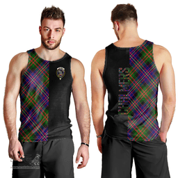 Scottish Chalmers Modern Clan Tartan Men Tank Top - Half of Me Style Scottish Plaid Tartan Plaid
