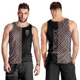Scottish Borthwick Ancient Clan Tartan Men Tank Top - Half of Me Style Scottish Plaid Tartan Plaid